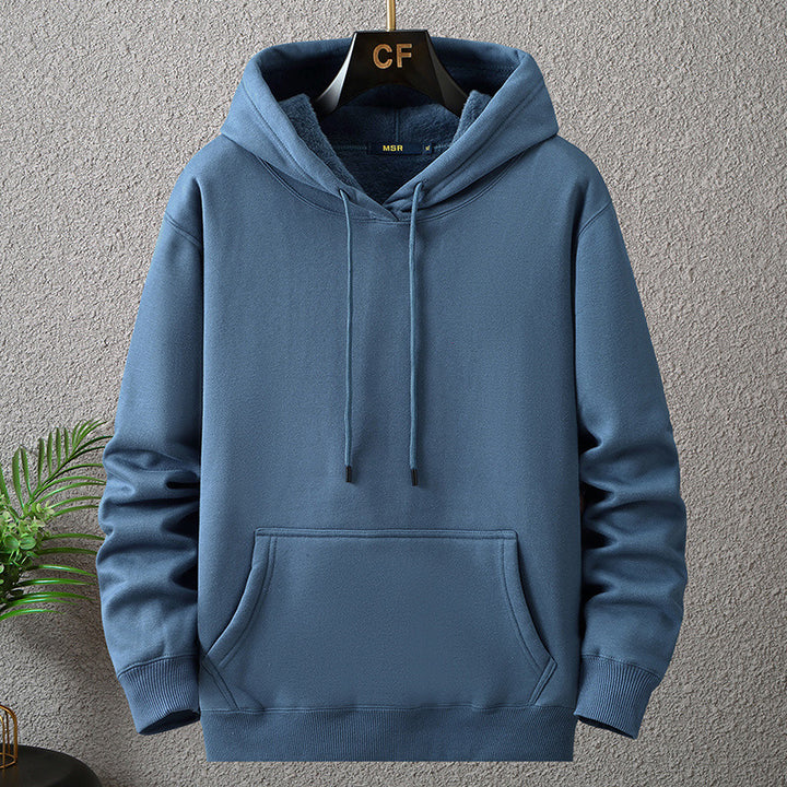 Winter Fleece-lined Pullover Hoodie Plus-sized Loose-fitting Plus Size Pullover - ZEYTONCART