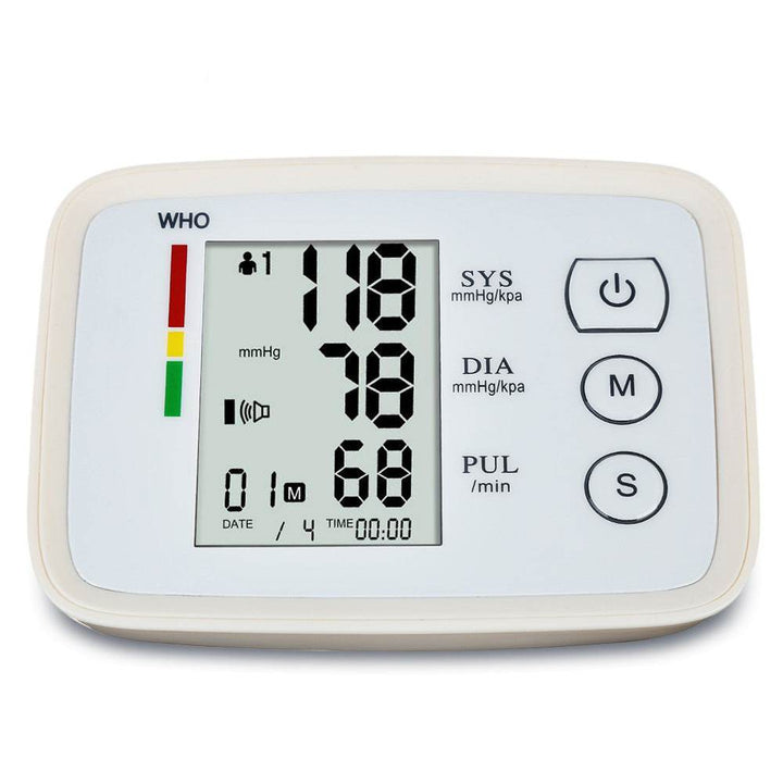 Digital Arm Blood Pressure Test Kit Cuff Sensor Monitor BP Automatic Pressure Tonometer Tensiometer Heart Rate Pulse Meter - ZEYTONCART
