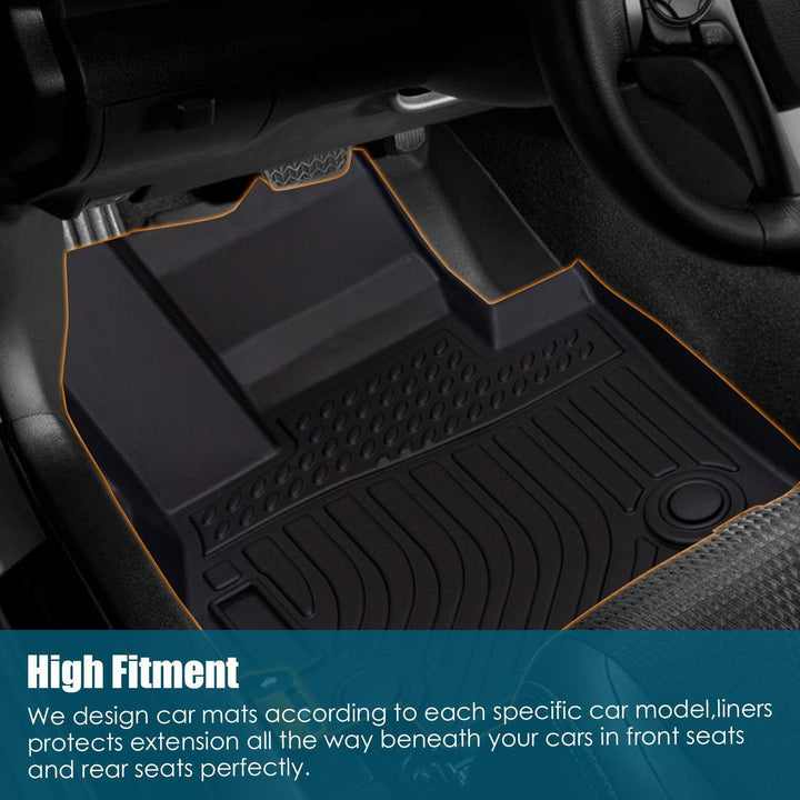 Car Floor Mats For 2012-2016 Impreza Black All-Weather TPE Rubber - ZEYTONCART