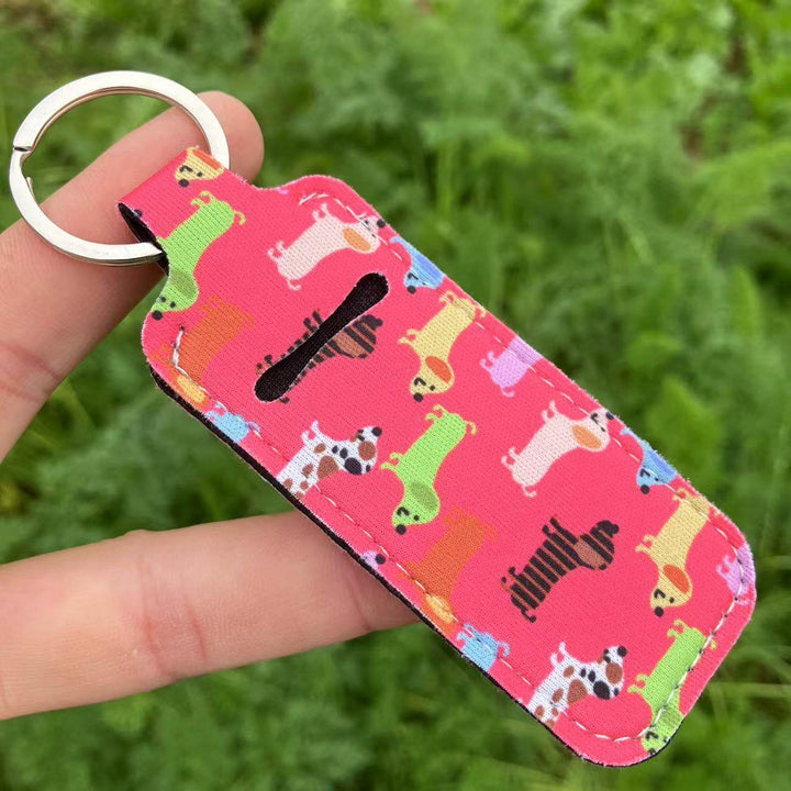 Printed Leopard Print SUNFLOWER Snake Pattern Women's Lipstick Pack Sets Of Key Chain Creative Perfume Bag - ZEYTONCART