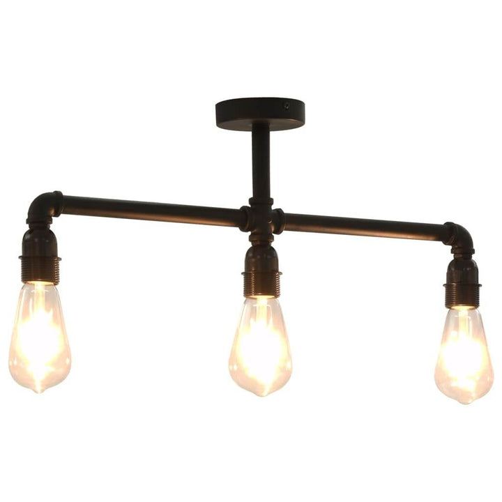 vidaXL Ceiling Lamp Black 3 x E27 Bulbs - ZEYTONCART