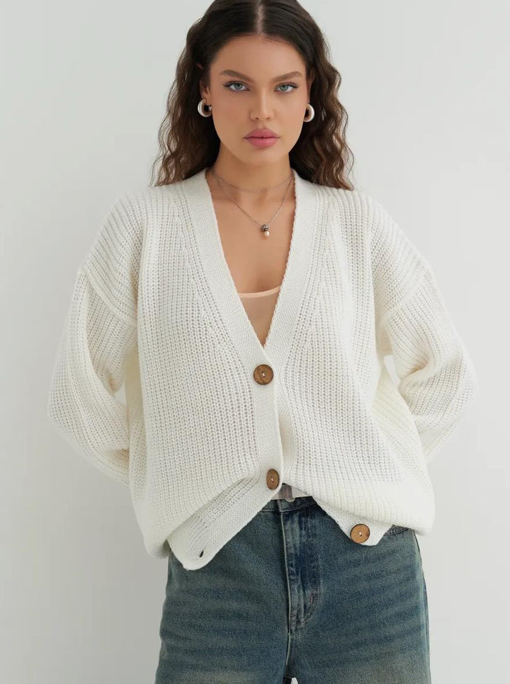 Autumn And Winter Loose Solid Color Knitted Sweater For Women Idle Style - ZEYTONCART