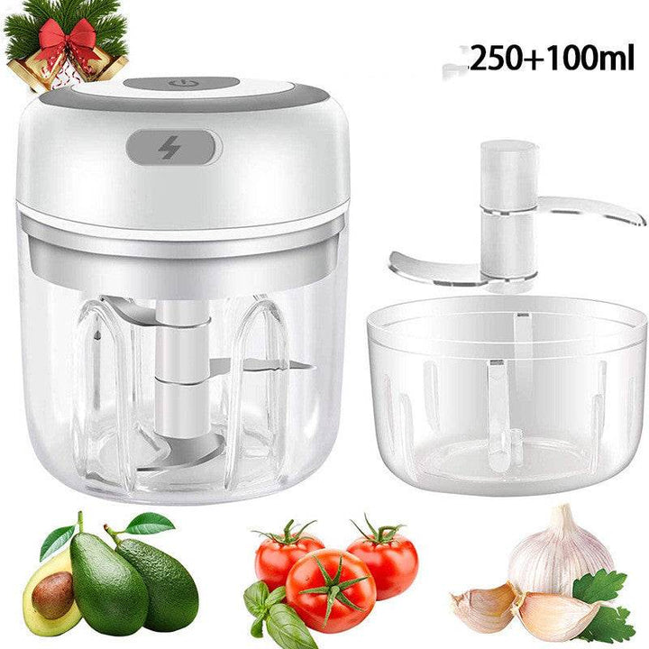 Mini Electric Garlic Chopper USB Charging Ginger Masher Machine Sturdy Durable Chili Vegetable Crusher Kitchen Tool - ZEYTONCART