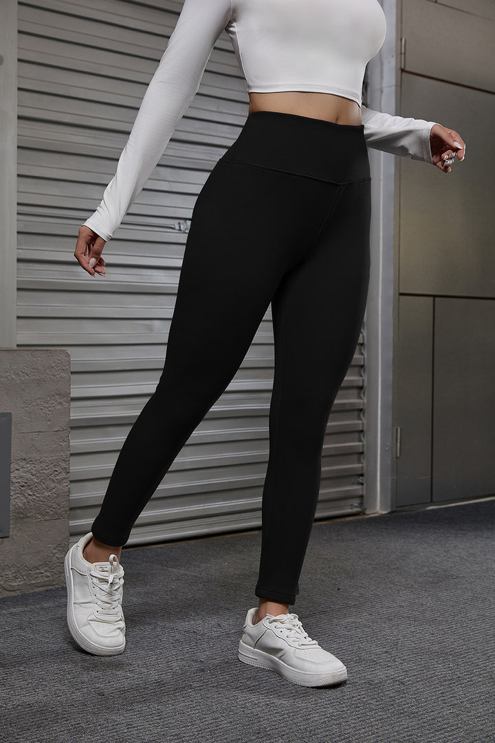 Autumn And Winter Women's Velvet Lift Hip Tight Pants With Elastic High Waist Sports Tight Pants - ZEYTONCART