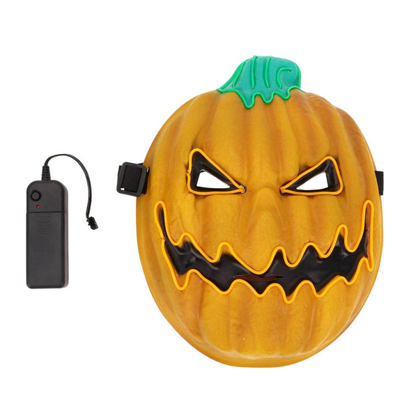 Halloween Pumpkin Mask 3 Lighting Modes LED Luminous Novelty Scary Party Pumpkin Head Face Mask for Adult Kids Men Women - ZEYTONCART
