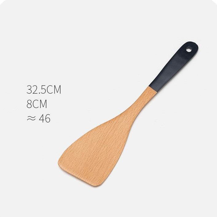 Household Non-stick Wooden Spatula Rice Spoon Wooden Soup Spoon Cookware Set - ZEYTONCART