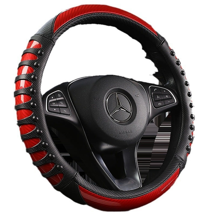 Leather Silicone Four Season Car Accessories Steering Wheel Cover - ZEYTONCART