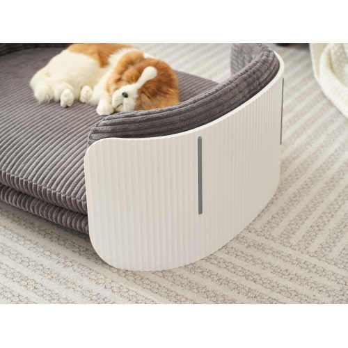 Scandinavian Style Cat Couch Bed, Pet Sofa For Indoor Cats PP Indoor Pet Furniture Elevated Cat Beds With Removable Mattress Cover Suitable For Kitty, Puppy Or Small Animal Brand Design White - ZEYTONCART