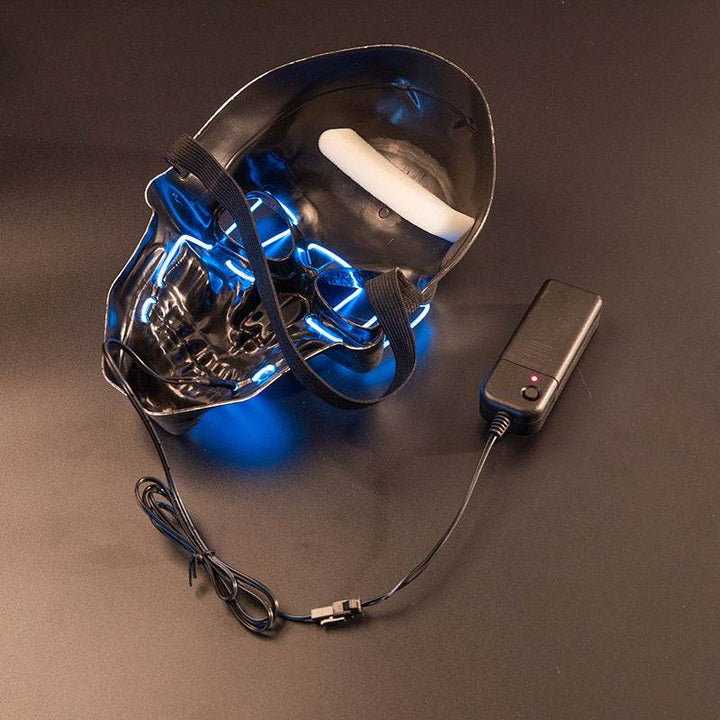 LED Halloween Face Mask Luminous Skull Cold Light Masks Dance Party Bar Disco Mask Accessories Gifts Halloween Masks - ZEYTONCART