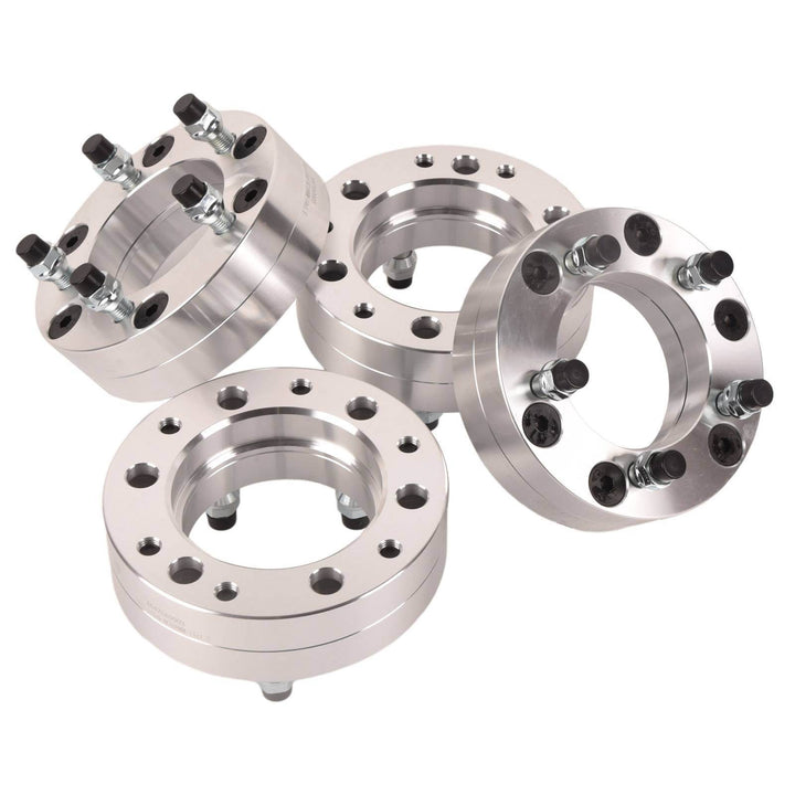 4x 6x5.5 To 5x5 Wheel Adapters 2'' Use 5 Lug Wheels On 6 Lug Trucks M14x1.5 - ZEYTONCART