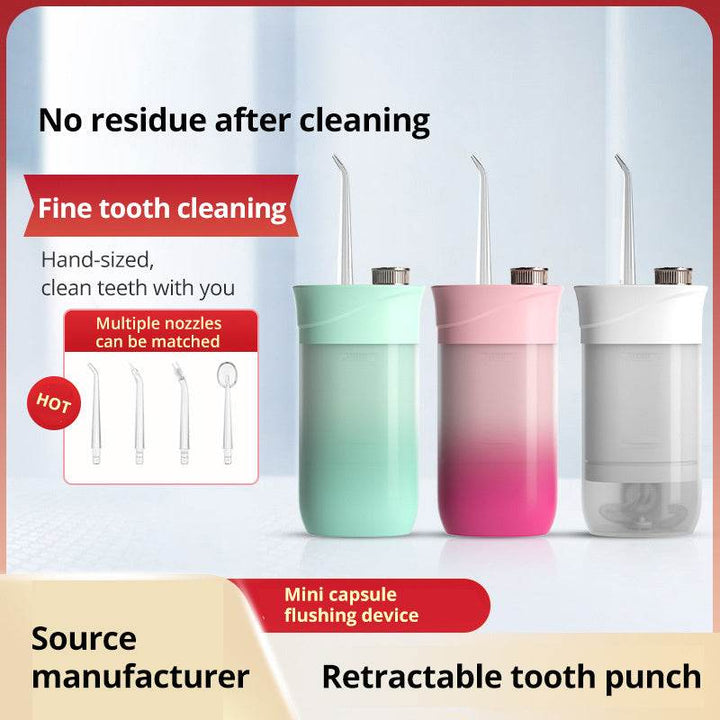 Home Oral Irrigator Dental Portable Water Flosser Tips USB Rechargeable 200 ML Water Tank Flosser Irrigator For Cleaning Teeth - ZEYTONCART