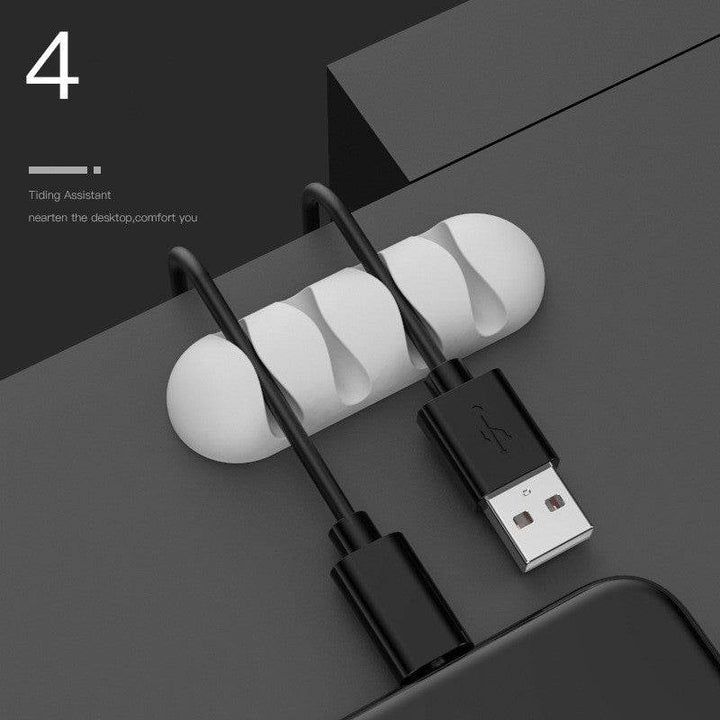 Smart Cable Holder Silicone Flexible Cable Winder Wire Organizer Holder Cord Management Clip For USB Earphone Network Cable - ZEYTONCART