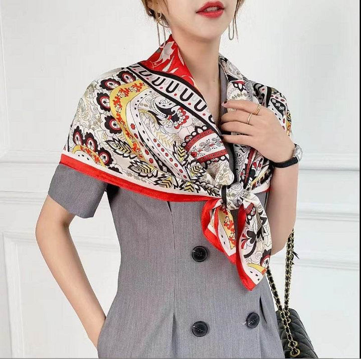 Fashion Silk Scarves Female Printing Hijab - ZEYTONCART