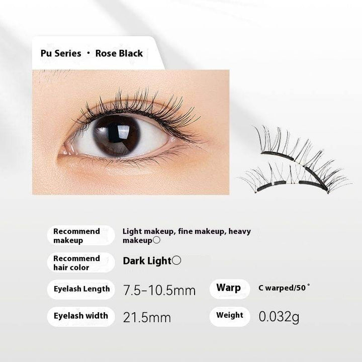Magnetic Eyelashes Thick Zero Glue Long C Curved Eyelashes - ZEYTONCART