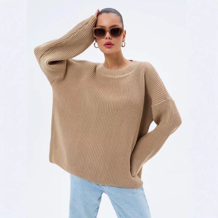 European And American Loose Autumn Winter Sweater Gray Top - ZEYTONCART