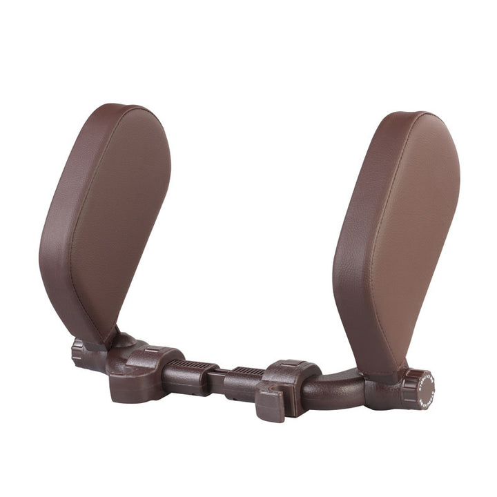 Car headrest pillow Sleep Adjustable Side Car Soft Travel Seat Headrest Auto Leather Support Neck Pillow Cushion car accessories - ZEYTONCART