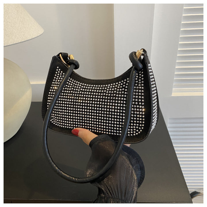 Diamond-embedded Western Style Underarm Bag Fashion Fashion Casual Shoulder Bag - ZEYTONCART