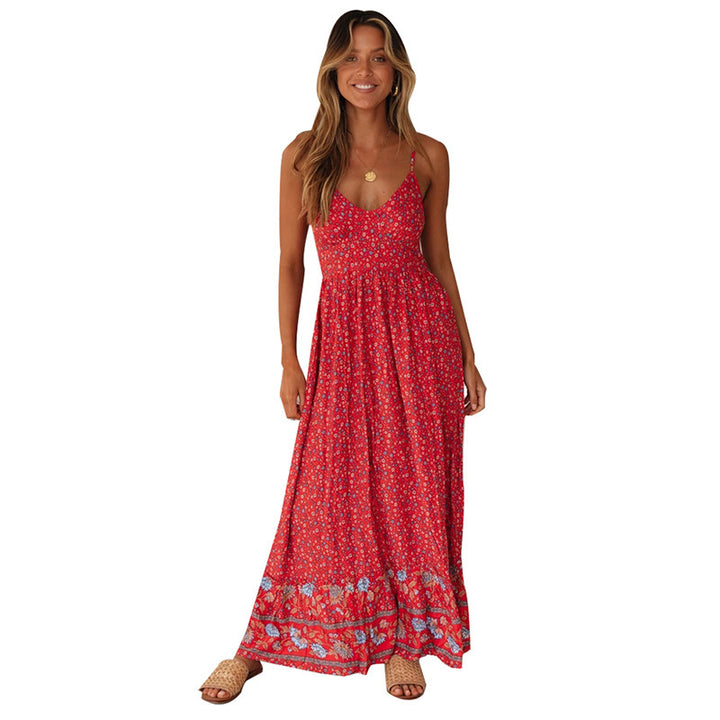 High waist floral dress - ZEYTONCART