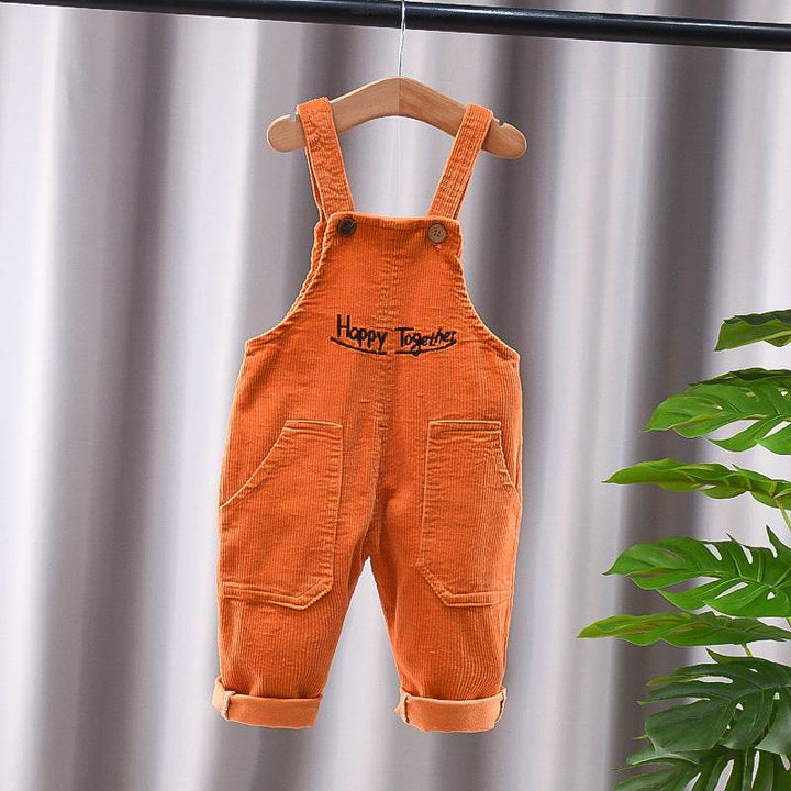 New Corduroy Baby Kids Denim Suspender Pants - ZEYTONCART