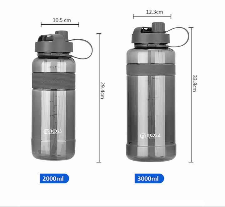 Summer Large-capacity Plastic Water Cup With Straw Strap Outdoor Portable - ZEYTONCART