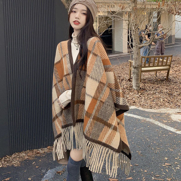 High-end Atmosphere All-matching Tassel Outer Scarf Women's Winter - ZEYTONCART