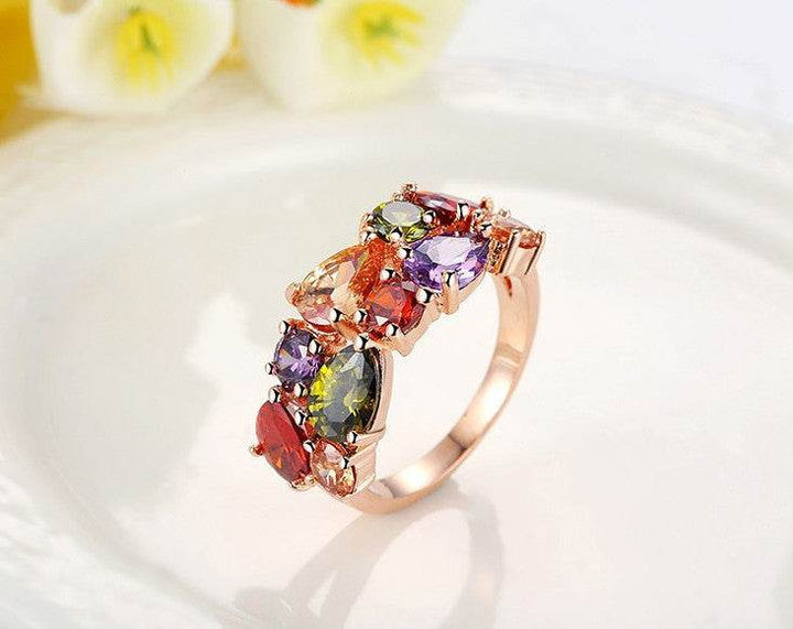 Colored zircon rings - ZEYTONCART