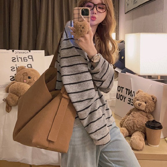 Autumn And Winter Lazy Style Loose Feeling Brushed Base Shirt - ZEYTONCART