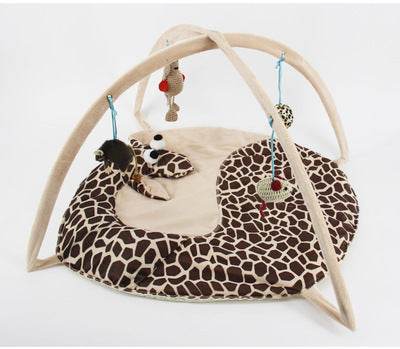 Cartoon Cat Play Tent Multifunctional Cat Hammocks Kitten Sleep Bed Foldable Cat Mat with Balls Cat Play House Toy - ZEYTONCART