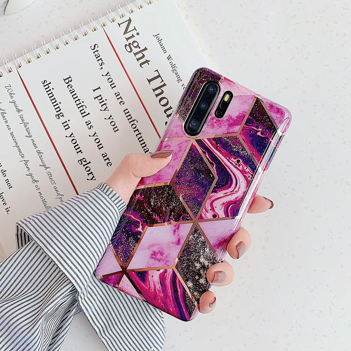 Electroplated marble mobile phone case - ZEYTONCART