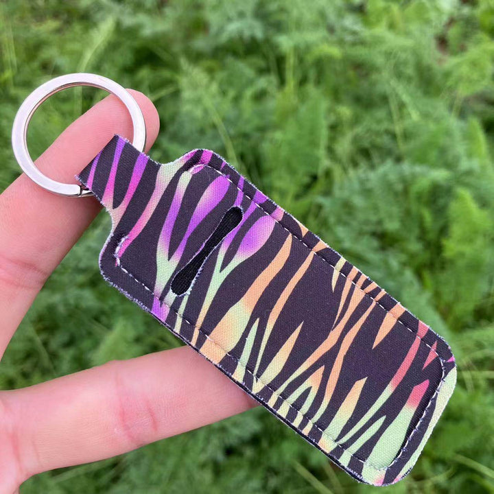 Printed Leopard Print SUNFLOWER Snake Pattern Women's Lipstick Pack Sets Of Key Chain Creative Perfume Bag - ZEYTONCART