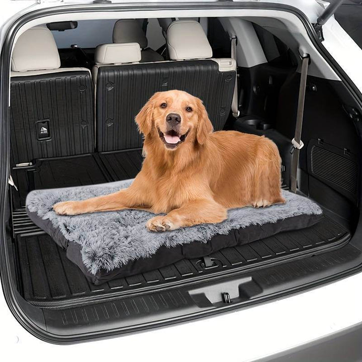 Pet Dog Bed Long Plush Cozy Warm Sleeping Beds Washable Anti-Slip Kennel Mats - ZEYTONCART