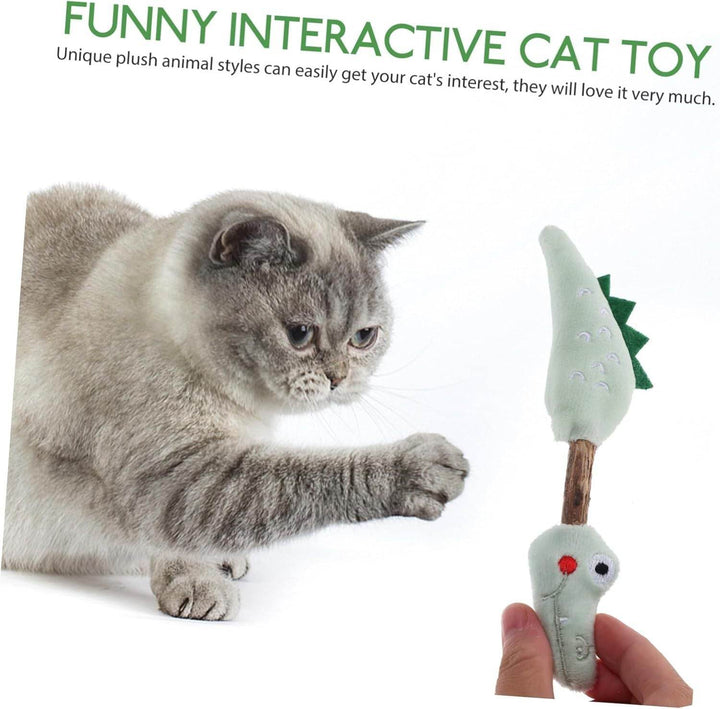 Cat Toy Kitten Toys Teeth Cleaning Toys Silvervine Sticks Cat Silvervine Stick Chew Sticks For Cats Cat Interaction Toys Kitten Plaything Cat Teaser Polygonum Wood The Cat - ZEYTONCART