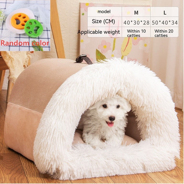 New Splice Portable Pet Nest Portable Autumn And Winter Warm Dog Nest Moisture-proof Long Fur Cat Nest Cross Border Pet Nest - ZEYTONCART