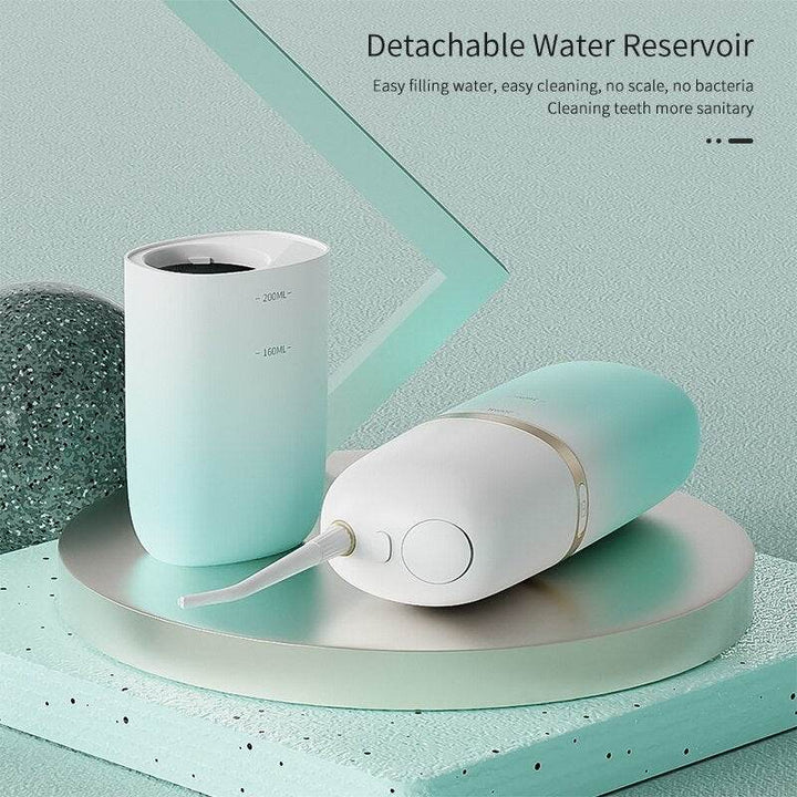 200ml Portable Flosser IPX7 Waterproof Electric Flosser USB Rechargeable Water Dental Picks With 4PCS Nozzle - ZEYTONCART