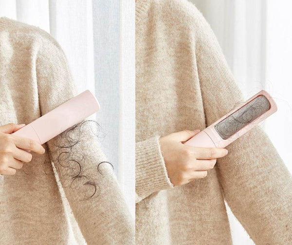 Rotating Cylinder Sticker Roller Electrostatic Brush Hair Removal Artifact Pet Hair Removal Brush Clothes Sticky Brush Hair Remover - ZEYTONCART