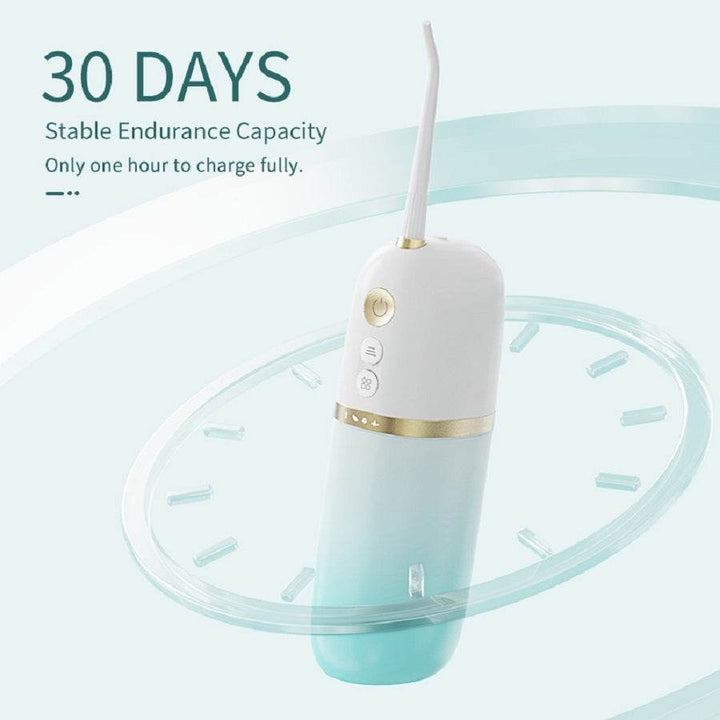 200ml Portable Flosser IPX7 Waterproof Electric Flosser USB Rechargeable Water Dental Picks With 4PCS Nozzle - ZEYTONCART
