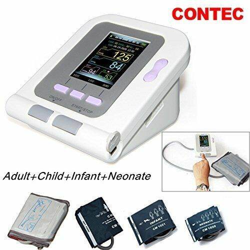 CONTEC CONTEC08A Upper Arm Digital Color LCD Blood Pressure Monitor With PC Software 4 CUFFS - ZEYTONCART