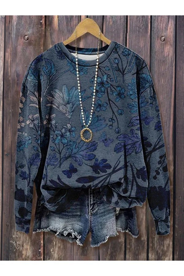 European And American Printing Long Sleeve Casual Top Autumn Winter Sweater - ZEYTONCART