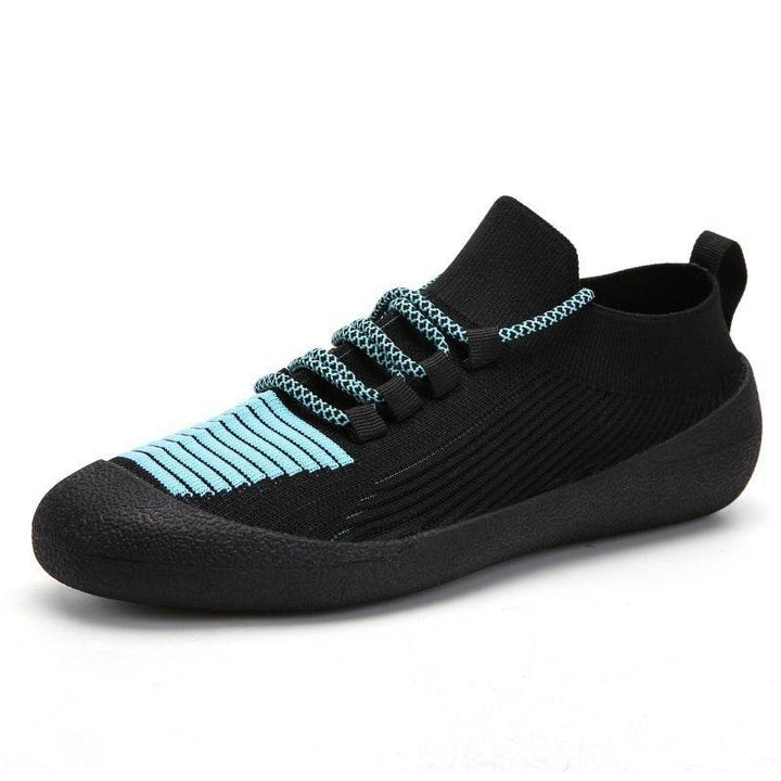 Outdoor Casual Men'S Shoes Round Toe Solid Color Casual Lace-Up Sneakers For Men - ZEYTONCART