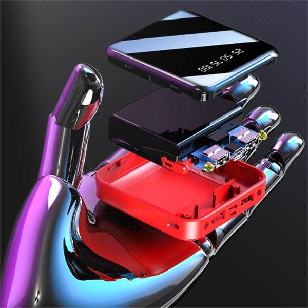 Mini Power Bank 20000 MAh Portable Mirror Digital Display Power Bank - ZEYTONCART