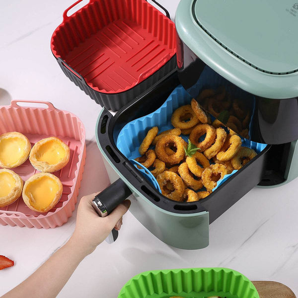 Multicolor Edible Silicon Square Air Fryer Tray Suitable For Air Fryer - ZEYTONCART