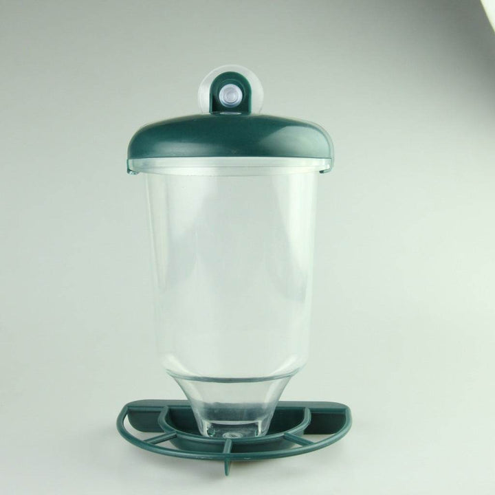 Transparent Plastic Suspension Type Automatic Bird Feeder With Cover - ZEYTONCART