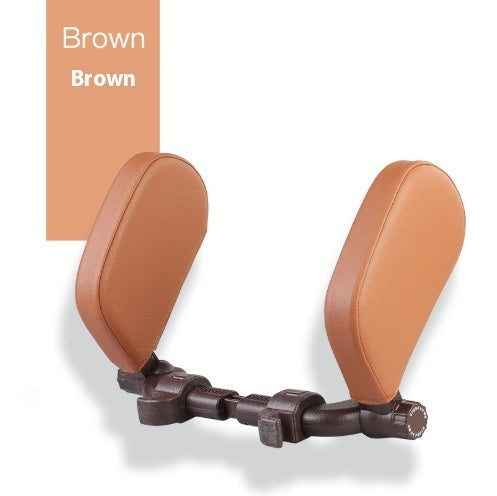 Car headrest pillow Sleep Adjustable Side Car Soft Travel Seat Headrest Auto Leather Support Neck Pillow Cushion car accessories - ZEYTONCART