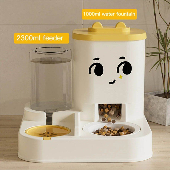 Pet Cartoon Feeding And Watering Dispenser With Large Capacity - Universal Cat And Dog Bowls For Pets - ZEYTONCART
