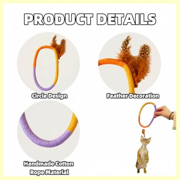 Cotton Rope Cat Toys Catnip Toys With Feather Safe Teeth Cleaning Chew Toy For Cats Interactive Cat Kicker Toys Cat Toys For Bored Indoor Cats And Kittens - ZEYTONCART