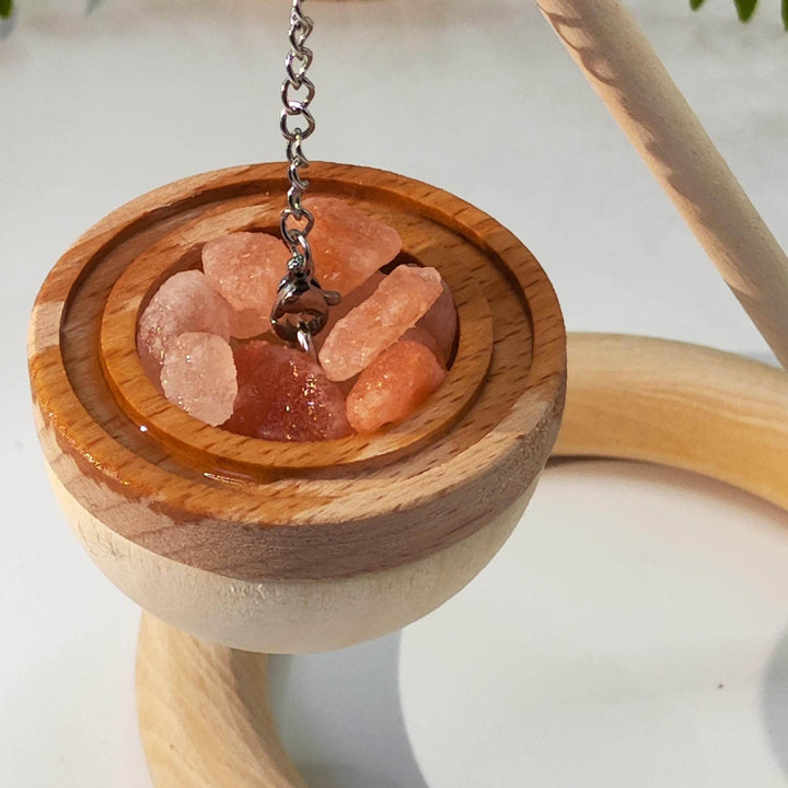 Salt Rock Diffuser Elevated Pine Wood Natural Aromatherapy Diffuser Flameless Oil Diffuser Aromatherapy Decoration For - ZEYTONCART