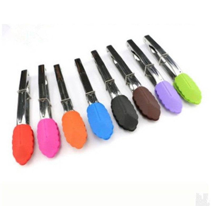 Silicone Kitchen Cooking Salad Utensils BBQ Clip Stainless - ZEYTONCART