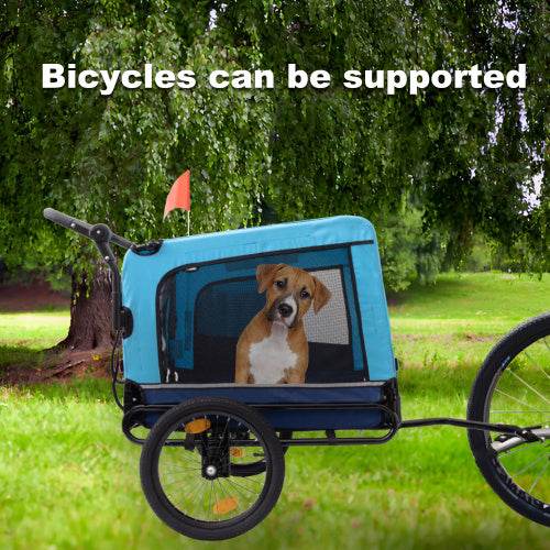 Outdoor Heavy Duty Foldable Utility Pet Stroller Dog Carriers Bicycle Trailer - ZEYTONCART