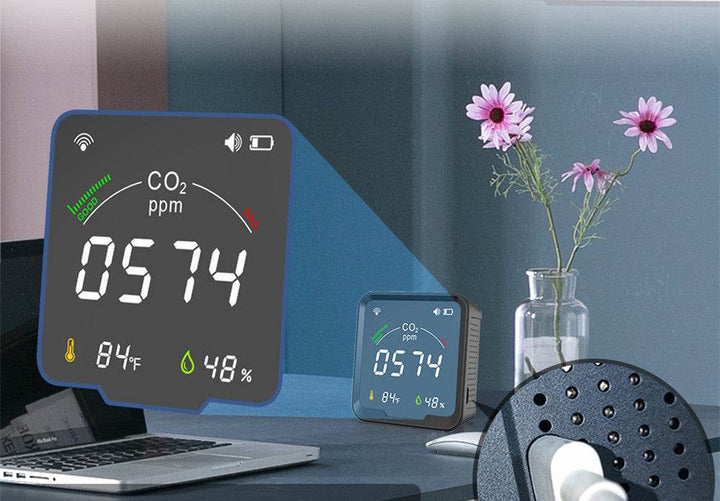 LED Color Screen Graffiti WIFI Smart Home Temperature And Humidity Sensor - ZEYTONCART