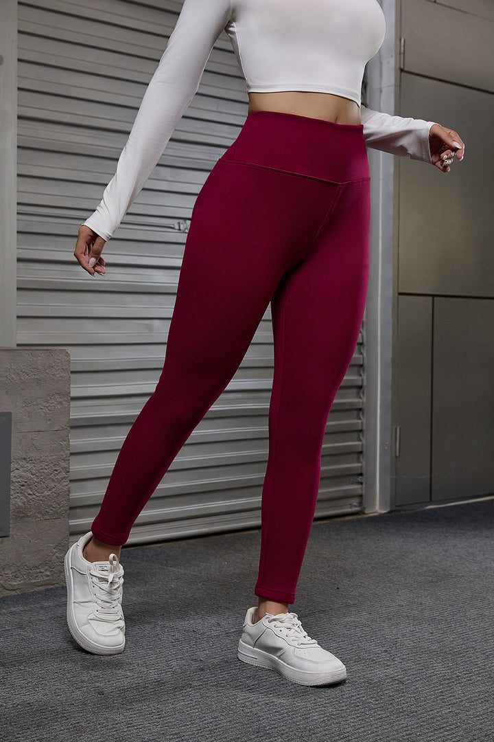 Autumn And Winter Women's Velvet Lift Hip Tight Pants With Elastic High Waist Sports Tight Pants - ZEYTONCART